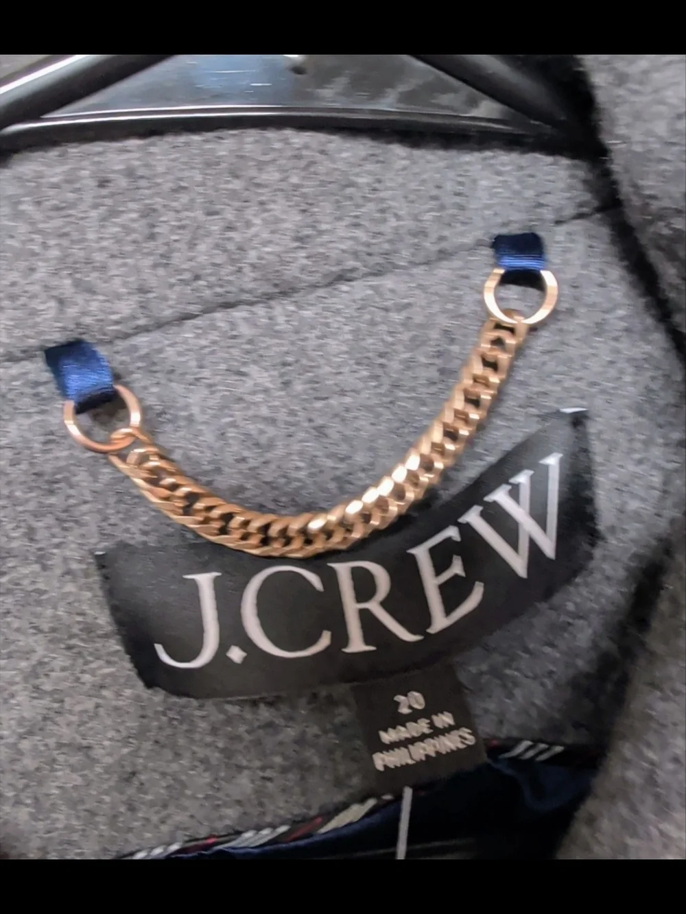 J. Crew Gray Double-Breasted Wool Pea Coat with Gold Buttons - Picture 5 of 5